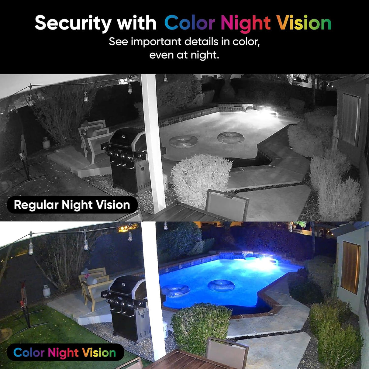 WYZE Cam v4 (Latest Model), 2.5K AI Security Camera, Indoor/Outdoor Cameras for Home Security, Baby Monitor & Pet Camera, Vibrant Color Night Vision, No Subscription Required
